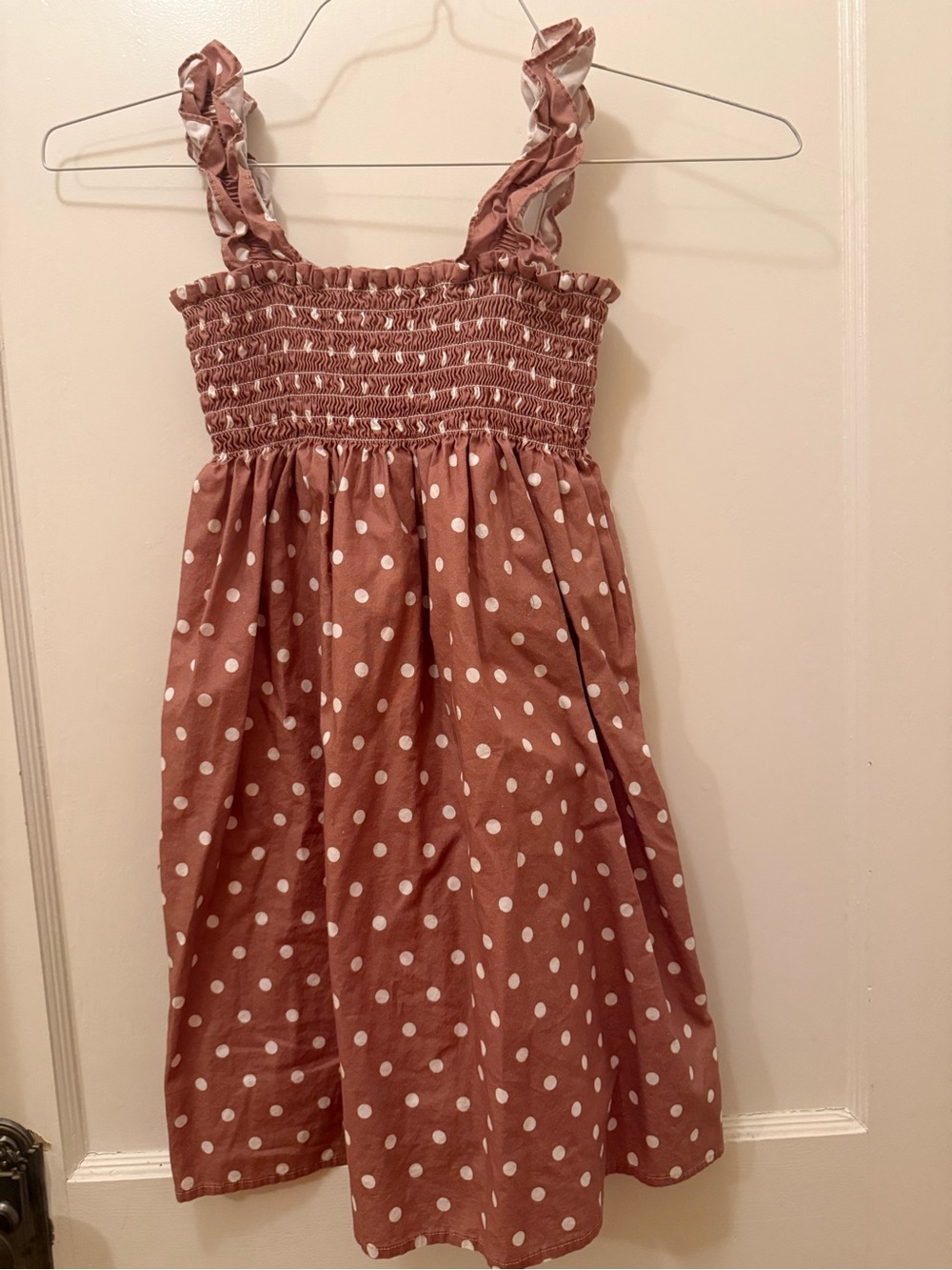 Girls Minnow Polka Dot Smocked Sundress